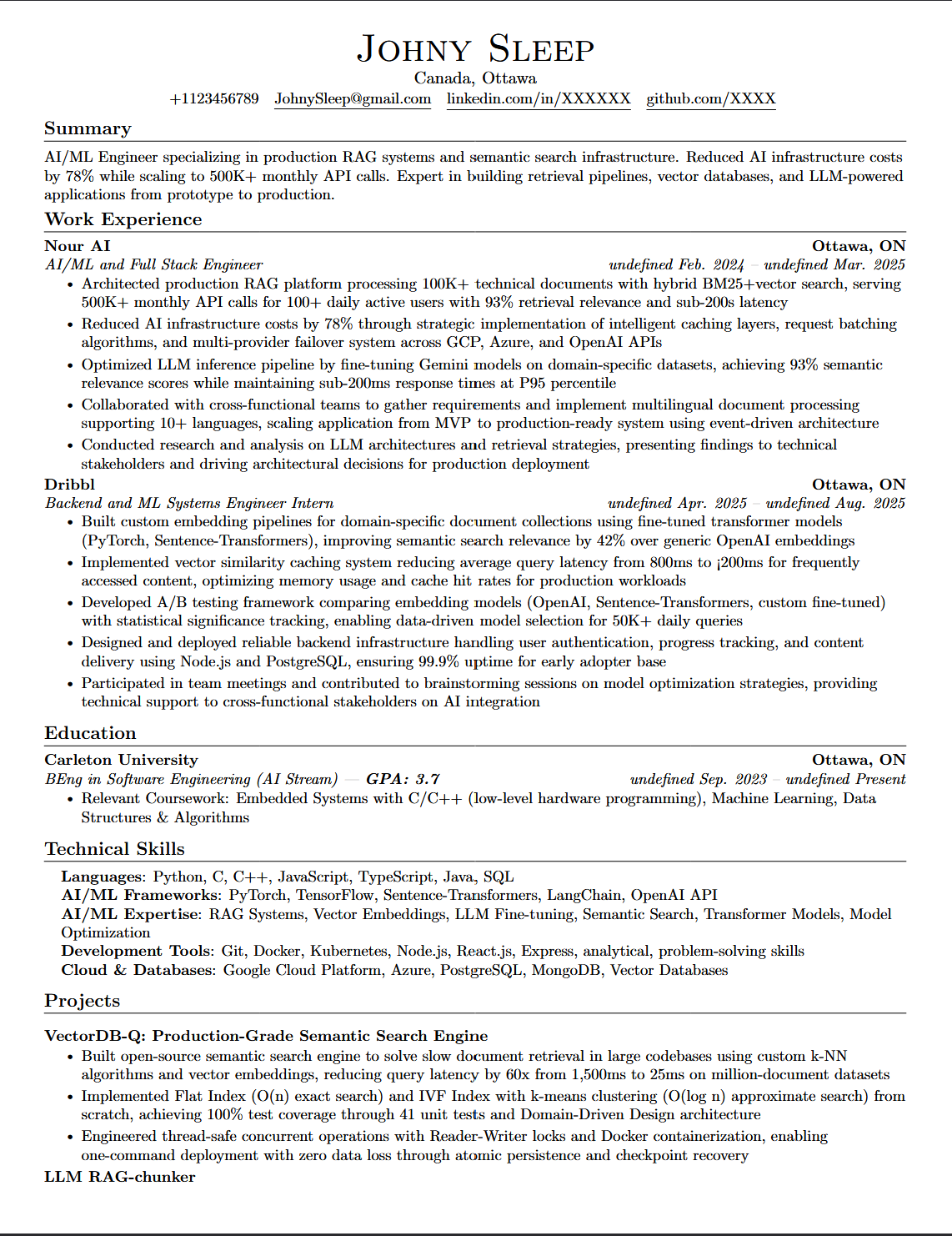Resume preview